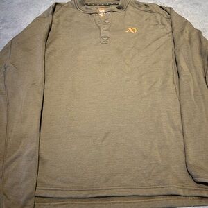First Lite Long Sleeve Henley in Olive